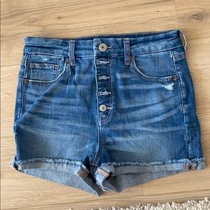 American eagle high rise shortie Jean shorts
